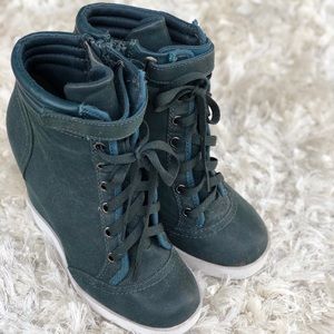 Forest green Wedge Sneakers by H&M